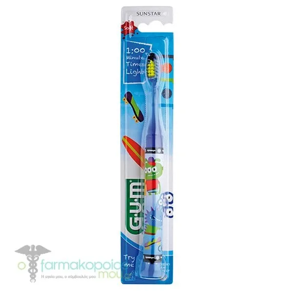 Gum Light-Up Kids Toothbrush 7Y+, 1pc - Μπλέ
