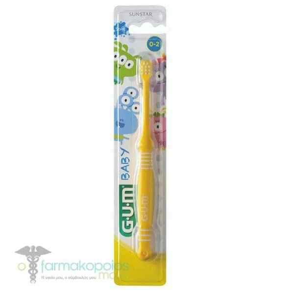 Gum Baby Toothbrush 0-2Y, 1pc - Κίτρινο
