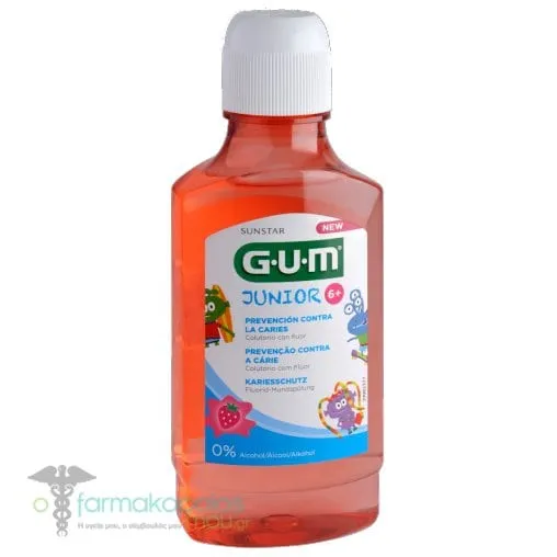 Gum Junior Cavities Prevention Fluoride Mouthrinse 6m+, 300ml
