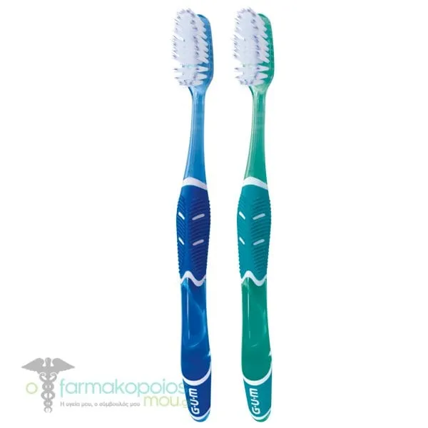 Gum Pro Medium Sunstar 526 Toothbrush, 2pcs - Μπλε Πράσινο