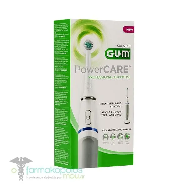 Gum Promo Pack with PowerCare Electric Toothbrush (4200), 1pc & Replacement Heads, 2pcs