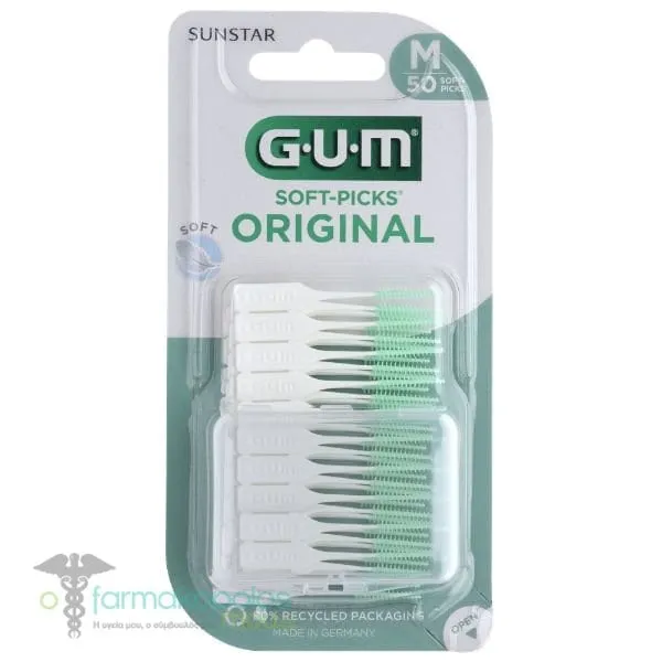 Gum Soft-Picks Original Medium (632) Μεσοδόντιο Βουρτσάκι Μιας Χρήσης, 50τεμ