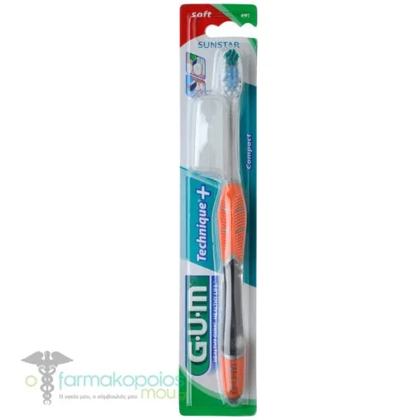Gum Technique 491 Toothbrush Soft, 1pc - Πορτοκάλι