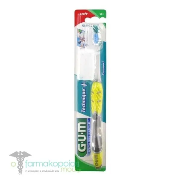 Gum Technique 491 Toothbrush Soft, 1pc - Κίτρινο