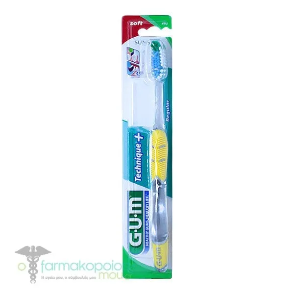 Gum Technique Full Toothbrush 490 Soft, 1pc - Κίτρινο