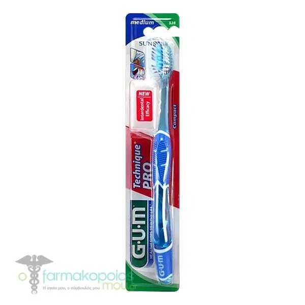 Gum Technique Pro Compact Medium Toothbrush, 1pc - Μπλέ