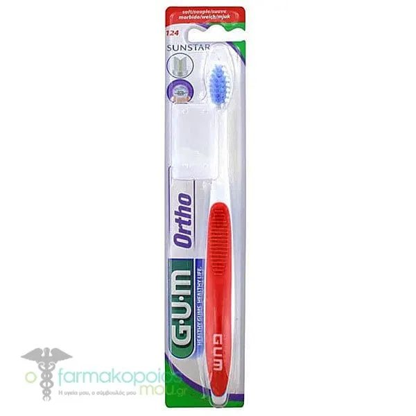 Gum Orhto Soft Toothbrush, 1pc - Κόκκινο