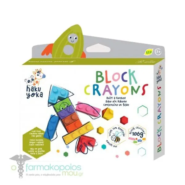 Haku Yoka Block Crayons Set of Crayons - Blocks, 1 set - Rocket