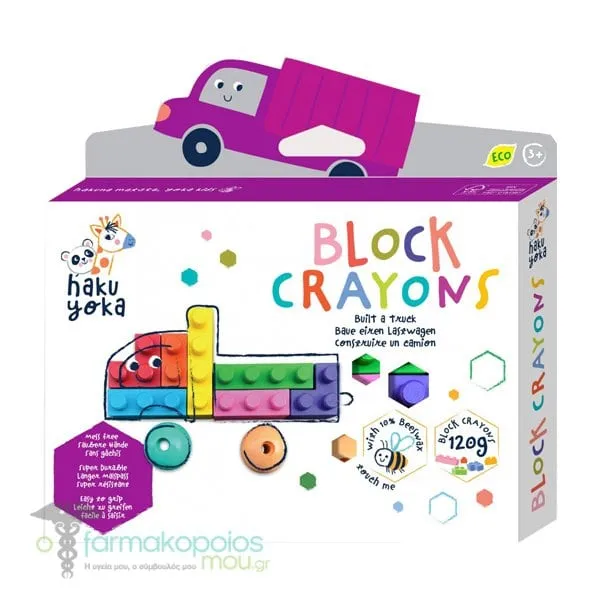 Haku Yoka Block Crayons Set of Crayons - Blocks, 1 set - Truck