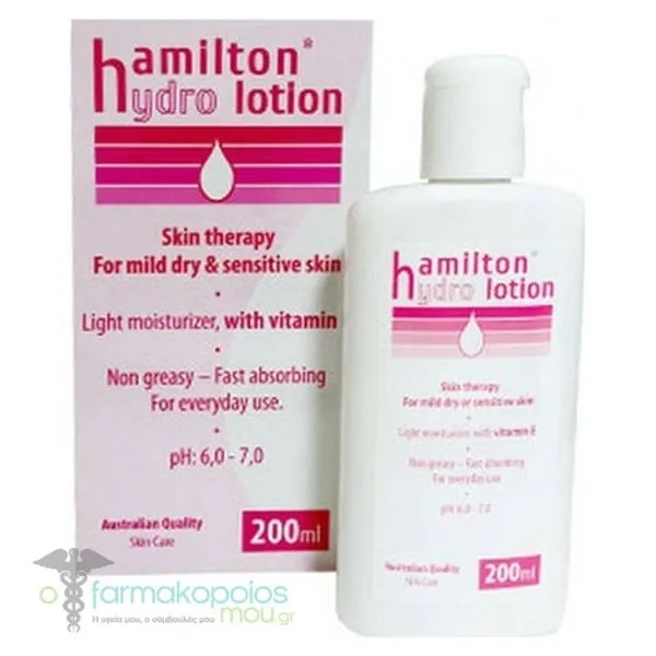 Hamilton Hydro Lotion Skin Therapy for Mild Dry & Sensitive Skin, 200ml