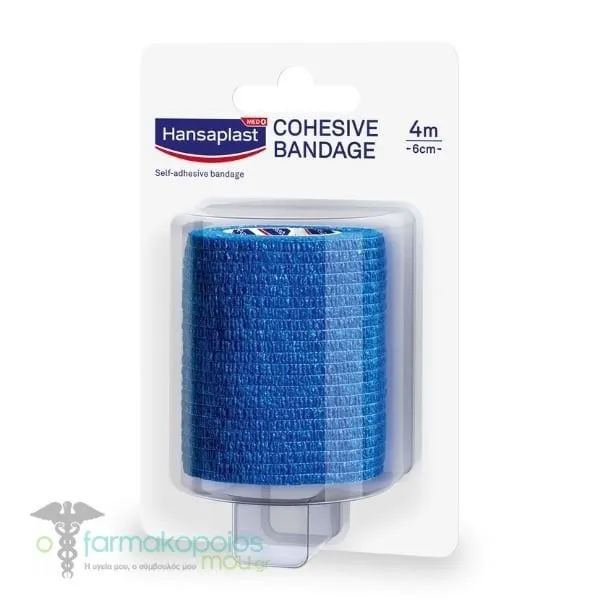 Hansaplast Cohesive Bandage Blue (6cm x 4m), 1pc