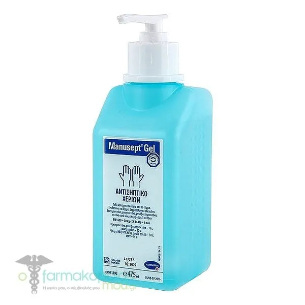 Hartmann Manusept Gel Hand Antiseptic with Pump, 475ml