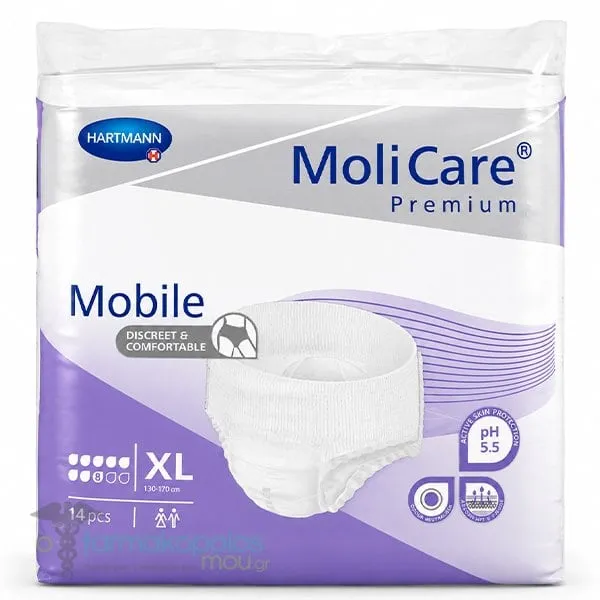 Hartmann Moli Care Mobile Premium Eσώρουχο Ακράτειας XLarge, 14τεμ