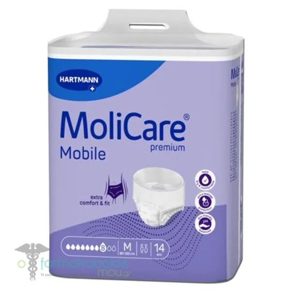 Hartmann Molicare Mobile Premium Σλιπ Ακράτειας No8 Medium, 14τεμ