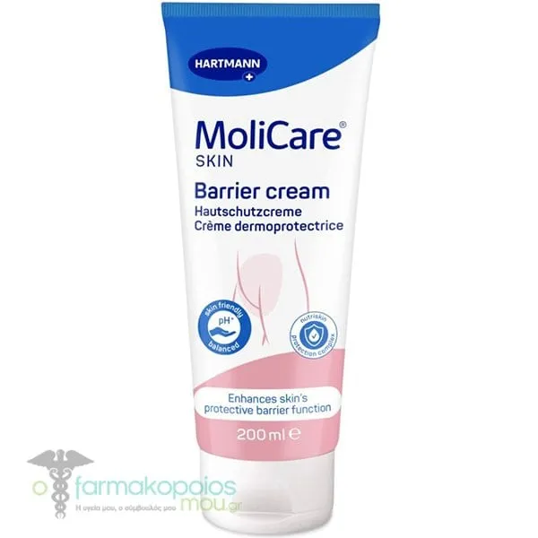 Hartmann Molicare Skin Barrier Cream Κρέμα Προστασίας Δέρματος, 200ml