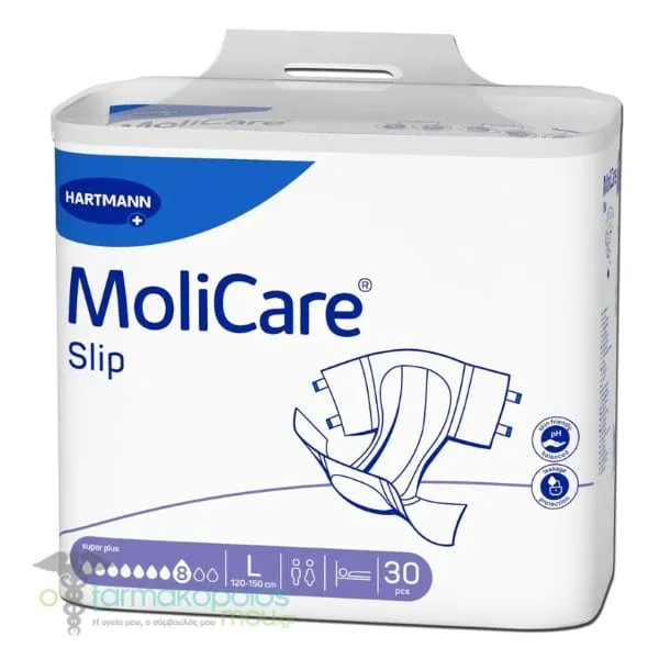 Hartmann Molicare Slip Super Plus Σλιπ Ακράτειας Large, 30τεμ