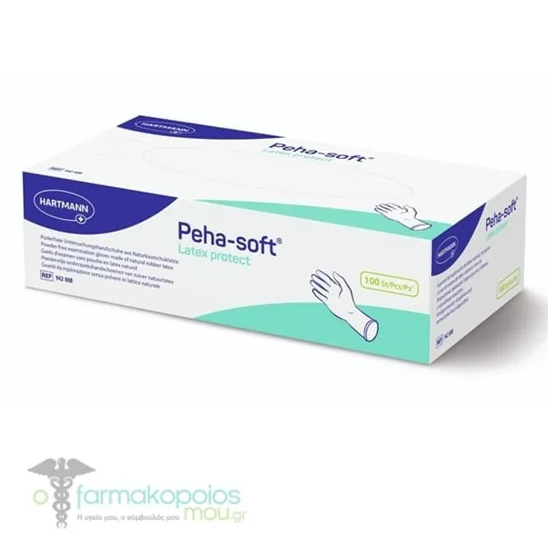Hartmann Peha-Soft Latex Protect Eξεταστικά Γάντια Χωρίς Πούδρα, 100τεμ