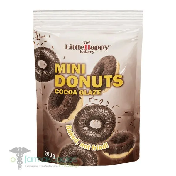 Τhe Little Happy Mini Donuts Cocoa Glaze, 200g