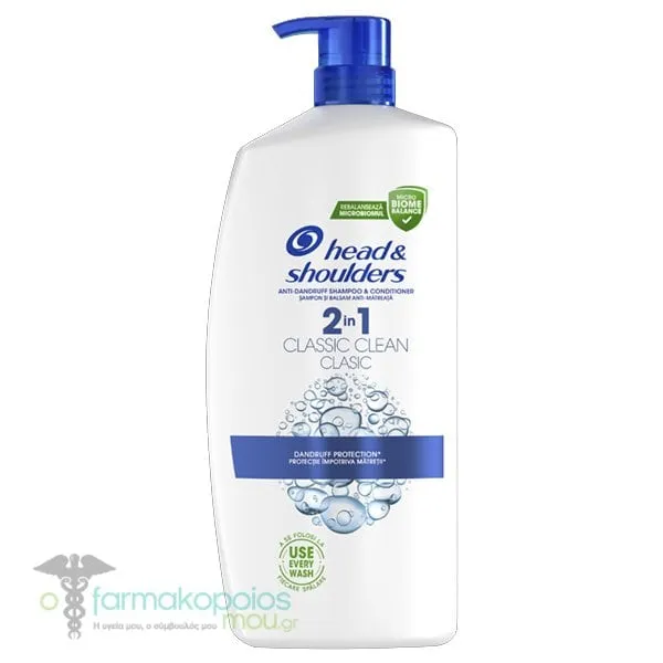 Head & Shoulders Classic Clean 2in1 Anti-Dandruff Shampoo & Conditioner, 800ml