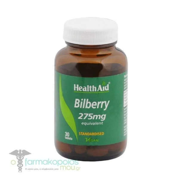 Health Aid Bilberry 275mg, 30tabs