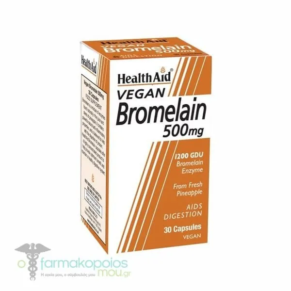 Health Aid Bromelain 500mg, 30caps