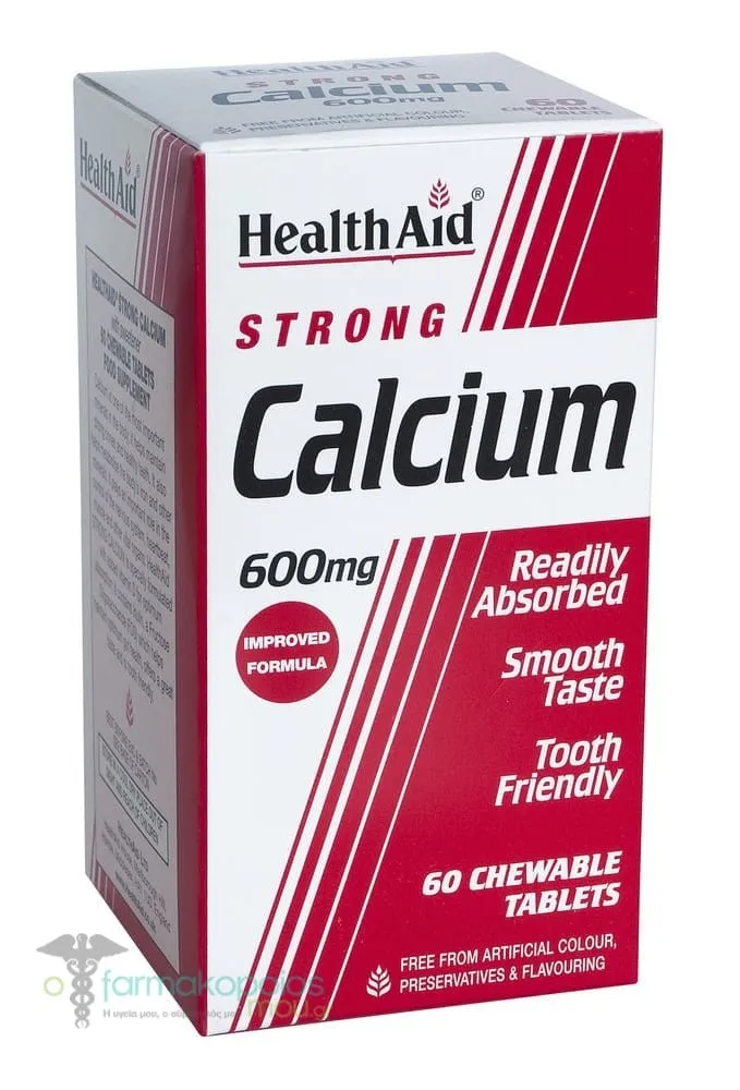 Health Aid Calcium Strong 600mg, 60chew.tabs