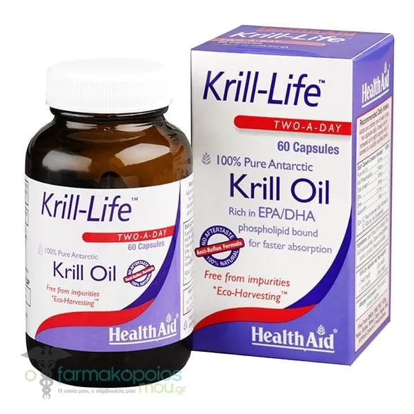 Health Aid Krill-Life Krill Oil, 60caps