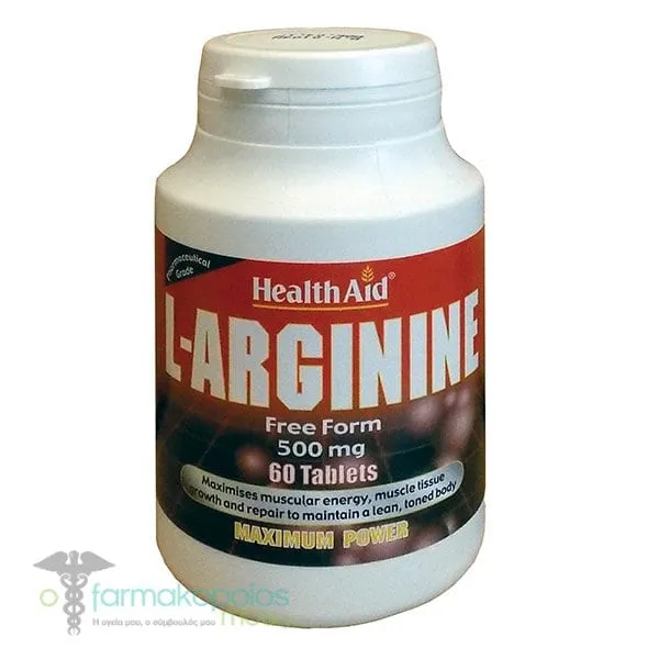 Health Aid L-Arginine 500mg, 60tabs