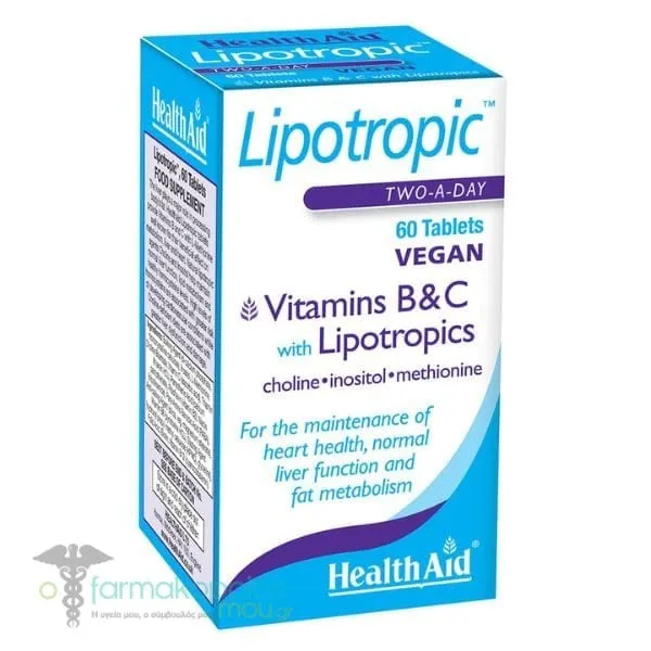 Health Aid Lipotropic Vitamins B & C, 60tabs