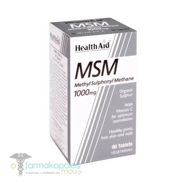 Health Aid MSM 1000mg, 90tabs