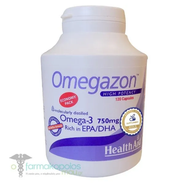 Health Aid Omegazon Omega-3 750mg, 120caps