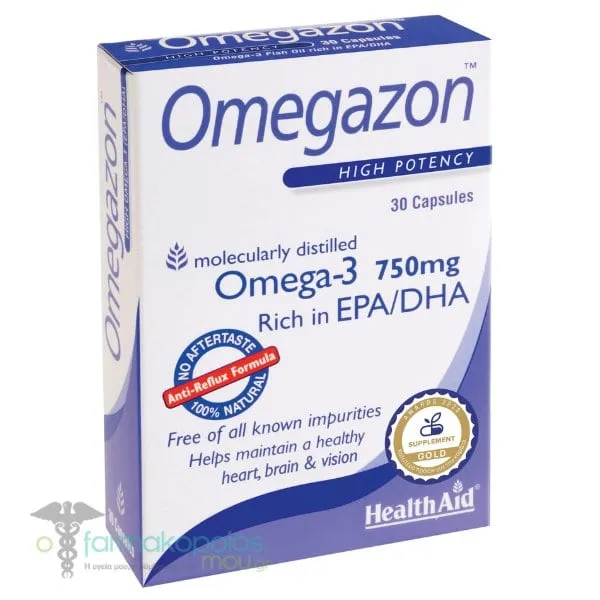 Health Aid Omegazon Omega-3 750mg, 30caps