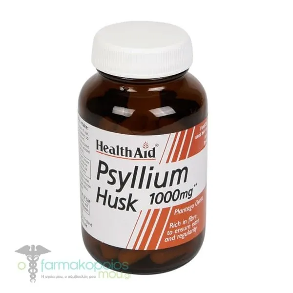 Health Aid Psyllium Husk 1000mg, 60caps