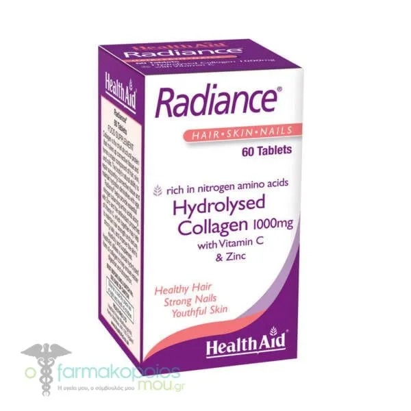 Health Aid Radiance Hydrolysed Collagen 1000mg, 60tabs