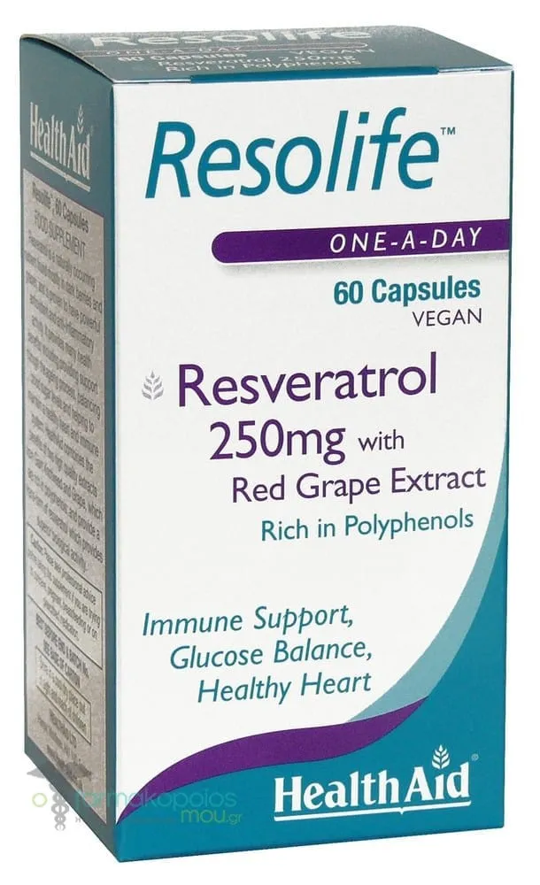 Health Aid Resolife Resveratrol 250mg, 60caps