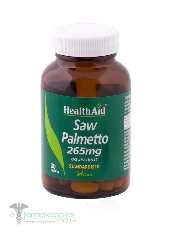 Health Aid Saw Palmetto 265mg, 30tabs