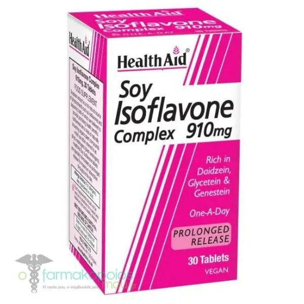Health Aid Soy Isoflavones Complex 910 mg, 30tabs