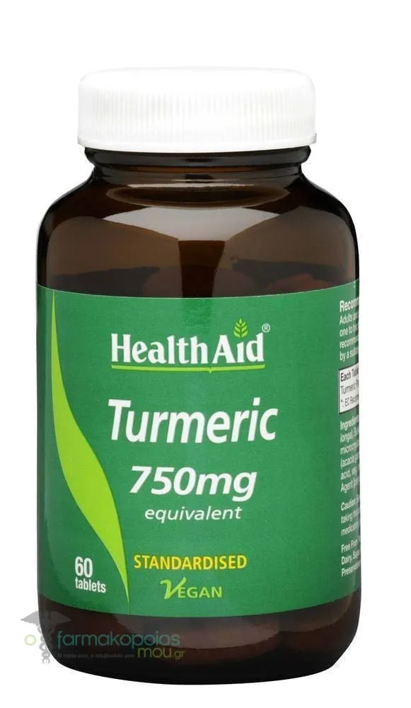 Health Aid Turmeric 750mg, 60tabs