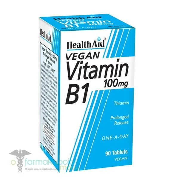 Health Aid Vitamin B1 Thiamin 100mg, 90tabs