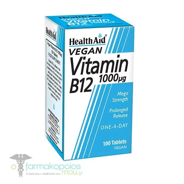Health Aid Vitamin B12 1000μg, 100tabs