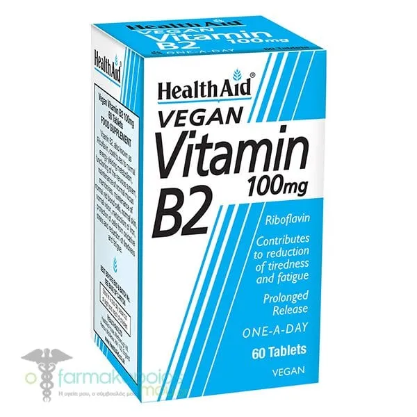 Health Aid Vitamin B2 Riboflavin One a Day, 60tabs
