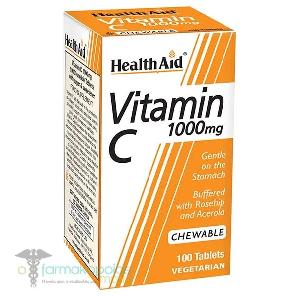 Health Aid Vitamin C 1000mg, 100chew.tabs