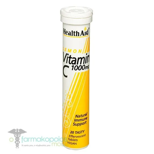 Health Aid Vitamin C 1000mg Lemon, 20eff.tabs