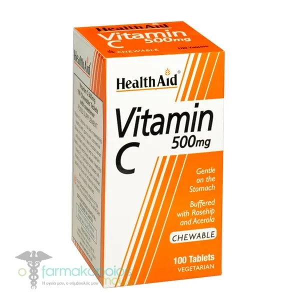 Health Aid Vitamin C 500mg, 100chew.tabs