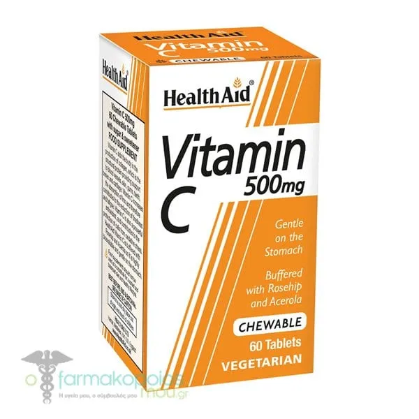 Health Aid Vitamin C 500mg, 60chew.tabs