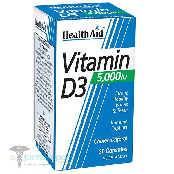 Health Aid Vitamin D3 5000IU, 30tabs
