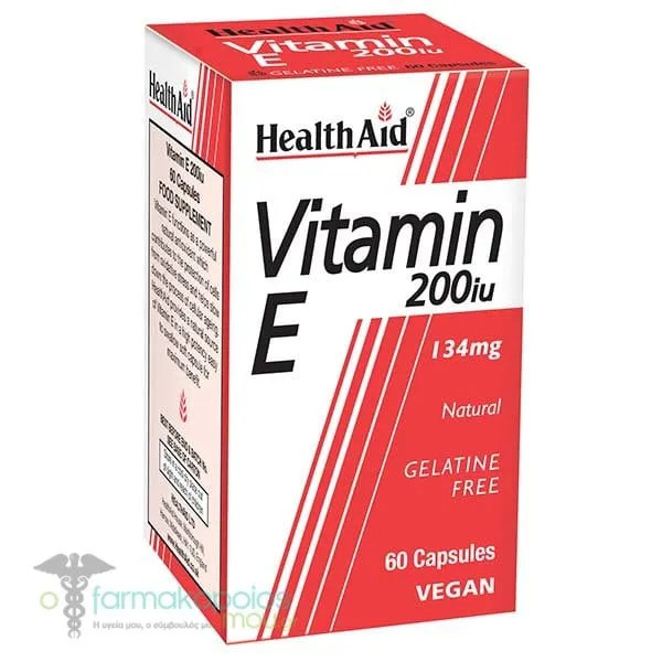 Health Aid Vitamin E 200IU (134mg), 60caps