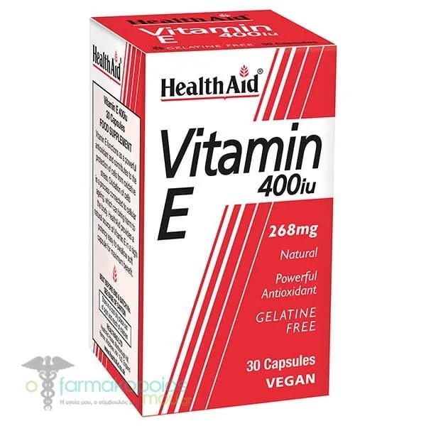 Health Aid Vitamin E 400IU (268mg), 30caps