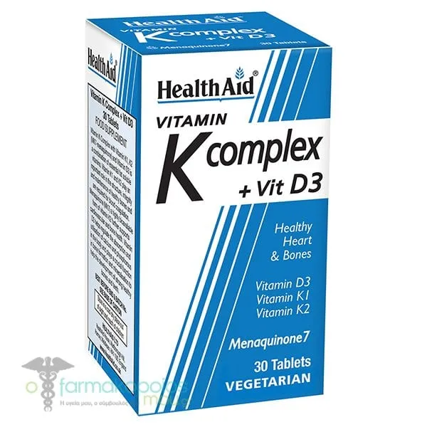 Healthaid Vitamin K Complex & Vit D3, 30tabs
