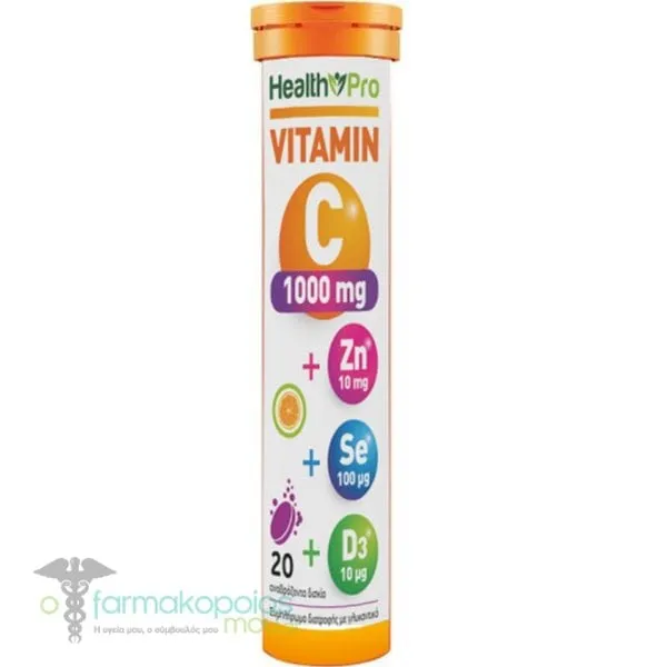 Health Pro Vitamin C 1000mg, 20eff.tabs